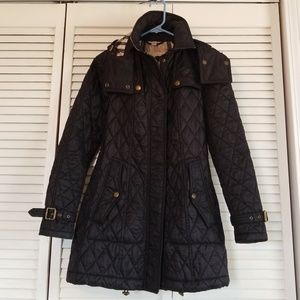 Burberry Brit Quilted Jacket with Detachable Hood